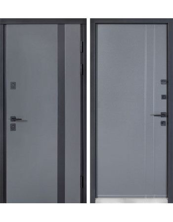 Двері Булат Котедж, модель 710/265 Metalic Grey/Вулична Титан
