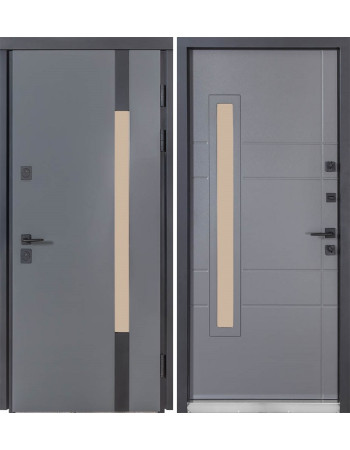 Двері Булат Cottage, модель 705/431 Metalic Grey/Вулична Титан (вуличний тип)