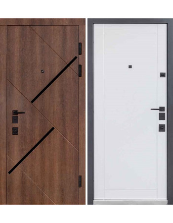 Вхідні двері Булат ОЛІМП (квадро) Mottura, модель 571/238 Дрімвуд темний/Олово супермат