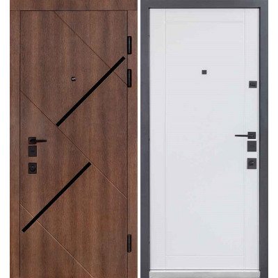 Вхідні двері Булат ОЛІМП (квадро) Mottura, модель 571/238 Дрімвуд темний/Олово супермат