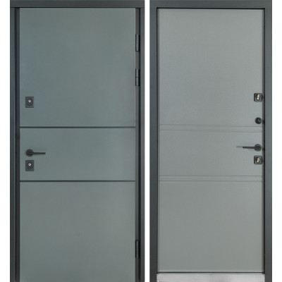 Двери Булат Cottage, модель 703/237 Metalic grey/Титан (уличный тип)