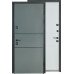 Двері Булат Cottage, модель 703/237 metalic grey/білий атласний (вуличний тип)