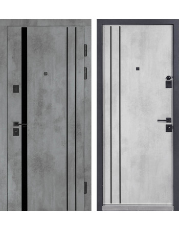 Двері Булат СТАТУС (квадро) Securemme, модель 549 / 551 Оксид темний / Оксид світлий (квартирный тип)