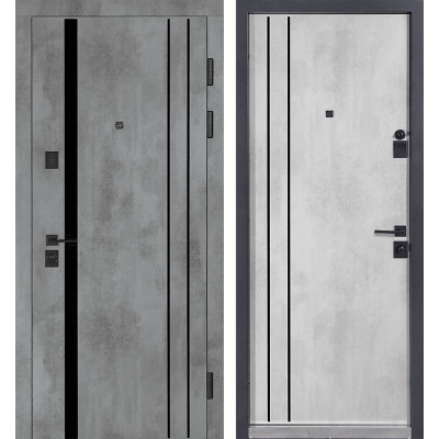 Двері Булат СТАТУС (квадро) Securemme, модель 549 / 551 Оксид темний / Оксид світлий (квартирный тип)