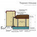 Двери Булат ТЕРМО HOUSE модель МОДЕЛЬ 703/191 Венге темный / Уличная Белый атласный (уличный тип)