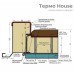 Двері Булат ТЕРМО HOUSE модель 703/191 Венге темний / Вулична Білий атласний (вуличний тип)