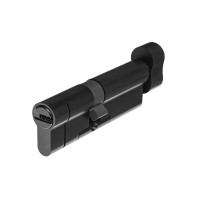 Дверний циліндр HardLock K-серія 60 мм (30х30Т) Чорний (ключ-тумблер)