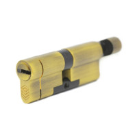 Дверний циліндр HardLock K-серія 70мм (30х40Т) Бронза (ключ-тумблер)