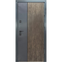 Вхідні двері CITY LUX 1 Лампре Дуб Вулканічний / Антрацит (внутрішнє оздоблення ПВХ-05) (вулиця)