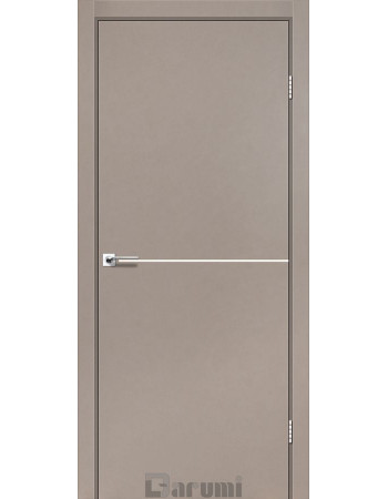 Міжкімнатні двері ТМ DARUMI модель PLATO LINE PTL-03 (Сірий краст) молдинг нікель