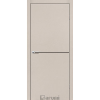 Межкомнатные двери ТМ DARUMI модель PLATO LINE PTL-03 (Дымчатый краст) черный молдинг
