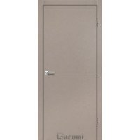 Межкомнатные двери ТМ DARUMI модель PLATO LINE PTL-03 (Серый краст) молдинг никель