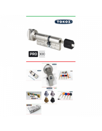 Циліндр «TOKOZ» PRO 300 70 мм (30*40T) (ключ / тумблер)