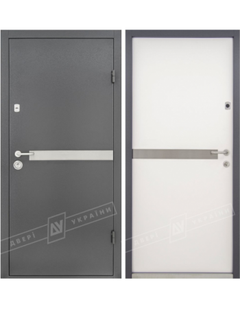 Вхідні двері Салют модель 8 метал МДФ RAL 7024 [Graphite grey] Графітовий сірий