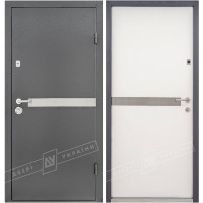 Вхідні двері Салют модель 8 метал МДФ RAL 7024 [Graphite grey] Графітовий сірий