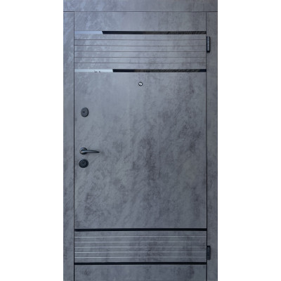 Двері Форт-М серія Комфорт модель ДУЕТ оксид темний\оксид світлий