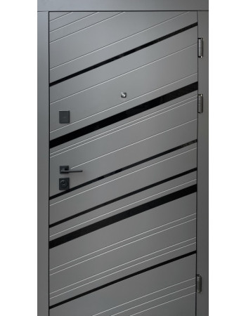 Вхідні двері Форт Тріо Мальта кварцит/білий мат