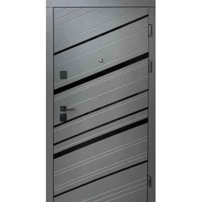 Вхідні двері Форт Тріо Мальта кварцит/білий мат