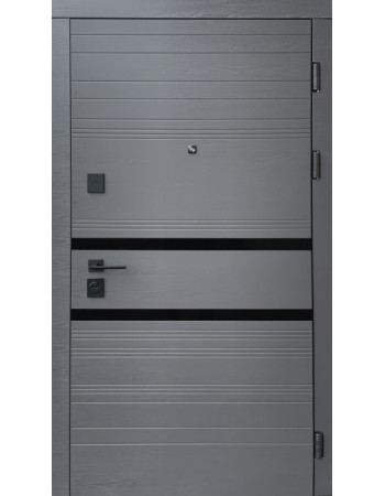 Входные двери Форт Трио Симметрия титан/шелл горизонт