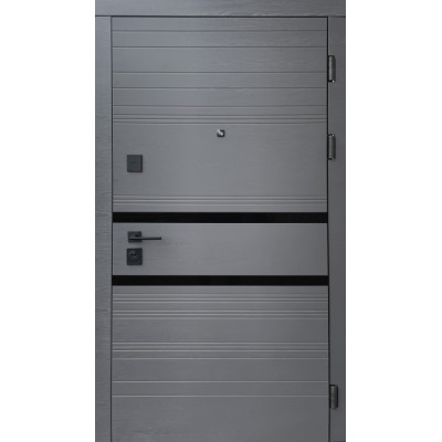 Вхідні двері Форт Тріо Симетрія титан/шелл горизонт