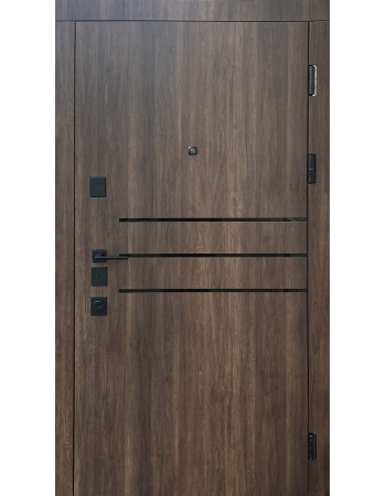 Входные двери серии Вип 4К модель Фокус Дуб табак /Дуб табак «Форт-М»