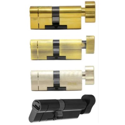 Дверной цилиндр HardLock K-серия 60 мм (30х30Т) Черный (ключ-тумблер)