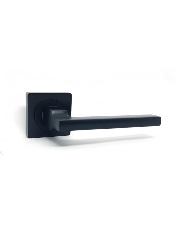 Дверна ручка на розеті KEDR HRoz R06.180-AL - Black mat (квадратна)