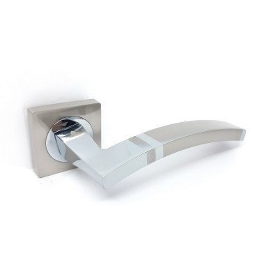 Дверная ручка KEDR R08.149-AL-SN/CP (квадратная)