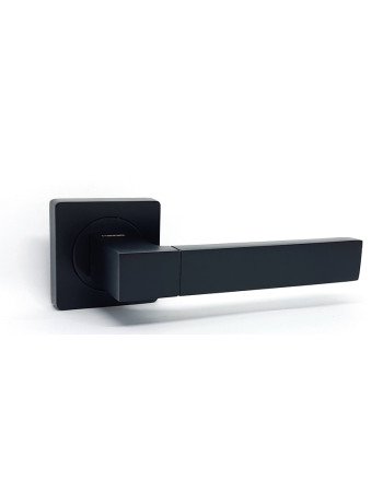 Дверная ручка KEDR на розетте R08.081-AL-Black mat черный матовый