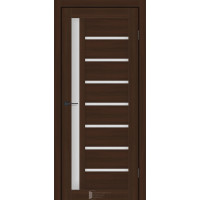 Двери KFD модель ARKADIA Шимо Шоколад (экошпон) стекло Сатин или стекло Черное BLK