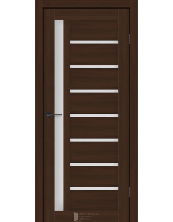 Двери KFD модель ARKADIA Шимо Шоколад (экошпон) стекло Сатин или стекло Черное BLK