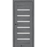 Межкомнатные двери KFD модель Bristol (Бук Графит PVC) стекло Сатин/BLK