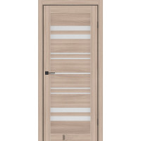 Міжкімнатні двері KFD модель Comfort Шимо Міранті (екошпон) скло Сатин/BLK чорним