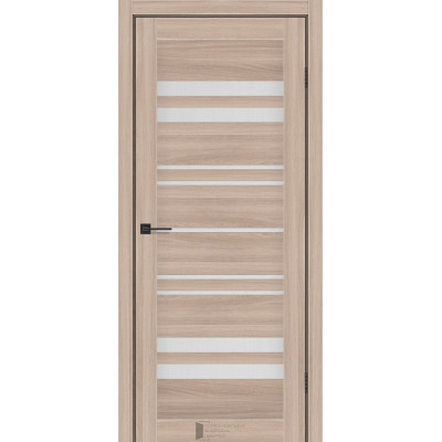 Межкомнатные двери KFD модель Comfort Шимо Миранти (экошпон) стекло Сатин/BLK черным