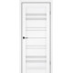 Межкомнатные двери KFD модель Comfort Снежный Мат (PVC) стекло Сатин или стекло Черное BLK