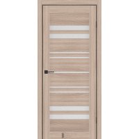 Межкомнатные двери KFD модель Comfort Шимо Миранти (экошпон) стекло Сатин/BLK черным