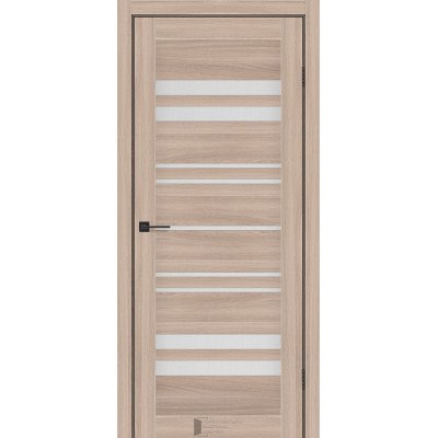 Міжкімнатні двері KFD модель Comfort Шимо Міранті (екошпон) скло Сатин/BLK чорним