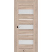 Двері міжкімнатні KFD модель Flora (Шимо меранті) скло Сатин/BLK чорним