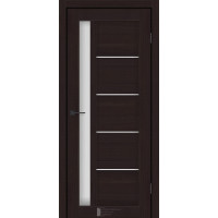 Межкомнатные двери KFD модель Grand Альба Венге (PVC) стекло Сатин или BLK черное стекло