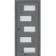Межкомнатные двери KFD модель Palmira Бук Графит (PVC) стекло сатин или черное BLK