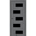 Межкомнатные двери KFD модель Palmira Бук Графит (PVC) стекло сатин или черное BLK