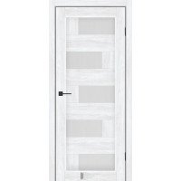 Межкомнатные двери KFD модель Palmira Бук Шале (PVC) стекло сатин или черное BLK
