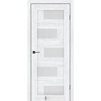 Межкомнатные двери KFD модель Palmira Бук Шале (PVC) стекло сатин или черное BLK