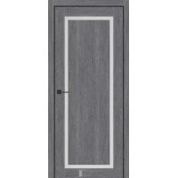 Двери КФД модель PRESTIGE 6 Бук Графит (PVC) стекло Сатин или стекло BLK черное