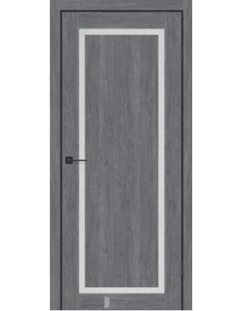 Двері КФД модель PRESTIGE 6 Бук Графіт  (PVC) скло Сатин або скло BLK чорне
