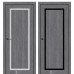 Двері КФД модель PRESTIGE 6 Бук Графіт  (PVC) скло Сатин або скло BLK чорне