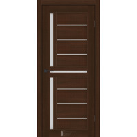 Межкомнатные двери KFD модель Sunrise (Каштан NEW) стекло Сатин или стекло BLK Черное