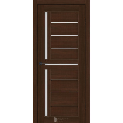 Межкомнатные двери KFD модель Sunrise (Каштан NEW) стекло Сатин или стекло BLK Черное