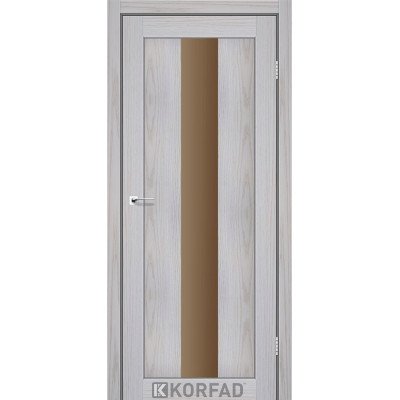 Міжкімнатні двері Корфад PR-10 (Сіра модрина) з бронзовим склом Колекція PORTO