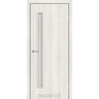 Двері Korfad Express модель CORNER GLASS-01 Ясень Шовковий скло сатин або чорне
